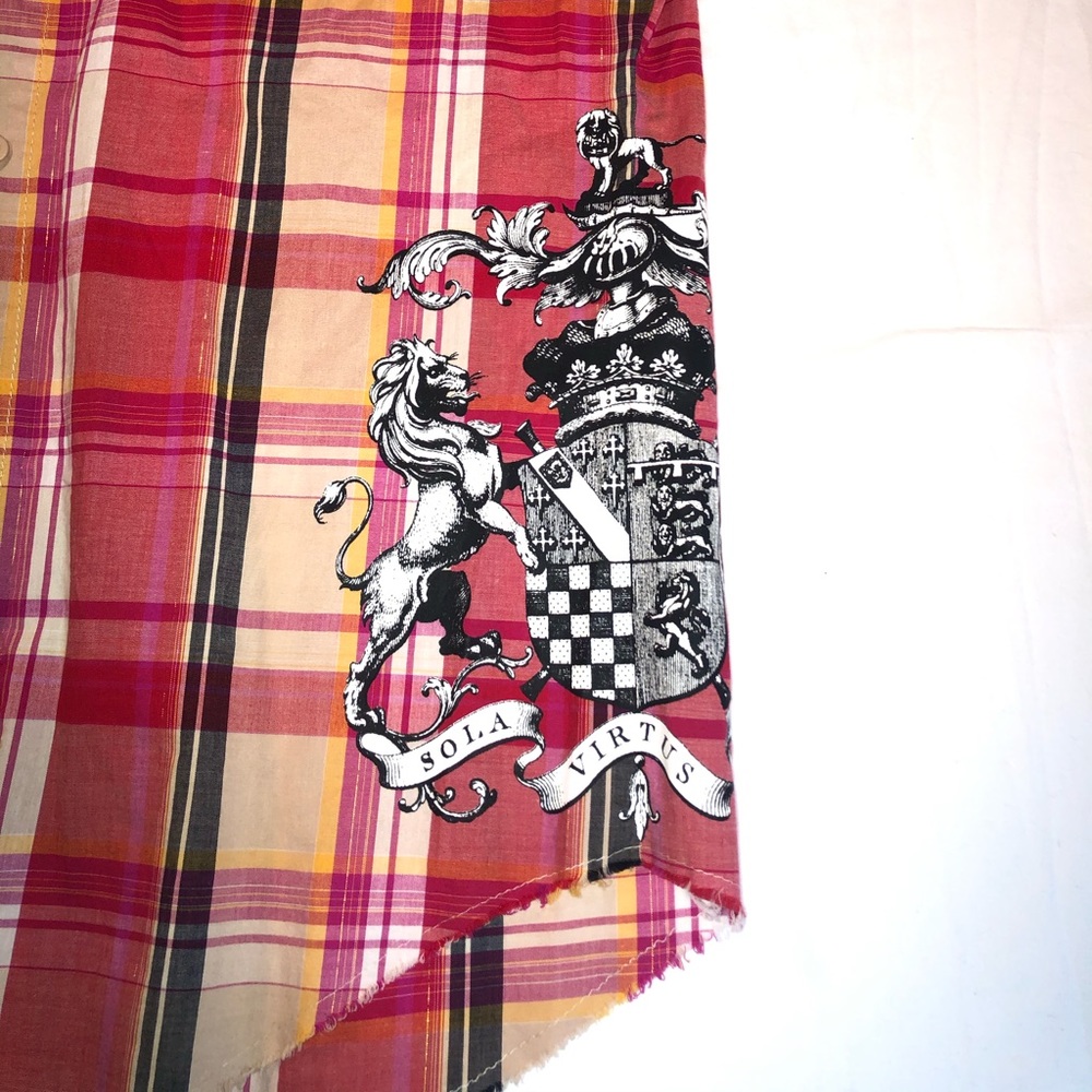 Men’s Bulzeye Black Label Plaid Button Up Short Sleeve Shirt Size XL - Picture 3 of 7